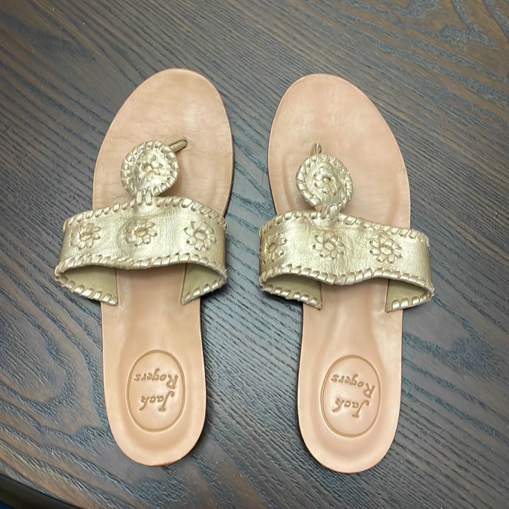 Jack Rogers Gold leather sandal